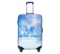 BAFAFA Copertura per bagagli stampata con stampa di Snow Ice World, copertura per valigia, protezione per bagagli da viaggio, elastica, antigraffio e antipolvere, Nero , S