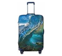 BAFAFA Copertura per bagagli stampata con tartaruga marina che galleggia sott'acqua sopra la barriera corallina copertura per bagagli bagagli protezione per bagagli da viaggio elastica antigraffio