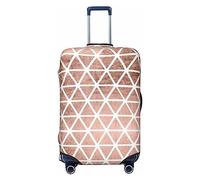 BAFAFA Copertura per bagagli stampata in oro rosa con motivo stampato per valigie, protezione per bagagli da viaggio, elastica, antigraffio, antipolvere, Nero , S