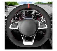 BAFAFA Copri Sterzo Auto per A45 per AMG W205 C43 C63S per CLA45 per CLS63 per GLC 43 63 Antiscivolo Nero Auto Volante Copertura Treccia Copertura Volante Automobile(White Thread)