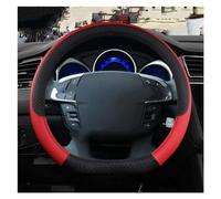 BAFAFA Copri Sterzo Auto per Citroen DS4 DS 4 I II 2010~2022 Cuoio Antiscivolo Accessori Auto Coprivolante per Auto Copertura Volante Automobile(D Shape Red)