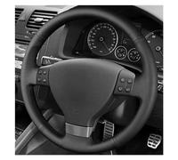 BAFAFA Copri Sterzo Auto per Golf 5 Mk5 per per Passat B6 per 5 Mk5 per Tiguan 2007-2011 Coprivolante per Auto in Pelle Artificiale Copertura Volante Automobile(Yellow Thread)