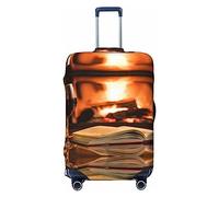 BAFAFA Libro di vino rosso Stampato Dei Bagagli Copertura Dei Bagagli Coperture Valigie Protezione Bagagli Da Viaggio Elastico Anti Graffio, Nero , L