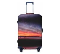 BAFAFA Notte stellata tramonto cielo stampato copertura bagagli bagagli coperture valigia protezione bagagli viaggio elastico antigraffio antipolvere coperture, Nero , S