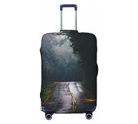 BAFAFA paesaggio stradale Stampato Dei Bagagli Copertura Dei Bagagli Coperture Valigie Protector Bagagli Da Viaggio Elastico Anti Graffio, Nero , S