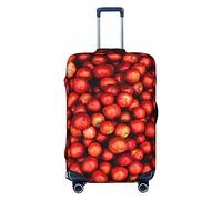 BAFAFA Red Round Fruits Printed Baggage Covers Baggage Covers Valigie Protezione Bagagli Viaggio Elastico Anti Graffio Polvere Coperture, Nero , S