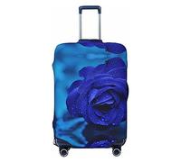 BAFAFA Romantico blu rosa stampato bagagli copertura bagagli coperture bagagli valigia protezione viaggio bagagli elastico anti graffio antipolvere, Nero , M