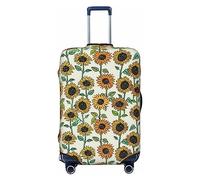 BAFAFA Romantico Girasoli Stampato Deposito Copertura Bagagli Copertura Bagagli Valigie Protezione Bagagli Da Viaggio Elastico Anti Graffio Antipolvere, Nero , S