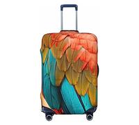 BAFAFA Rosso blu verde piume Stampato Dei Bagagli Copertura Dei Bagagli Coperture Valigie Protezione Bagagli Da Viaggio Elastico Anti Graffio Polvere Coperture, Nero , L