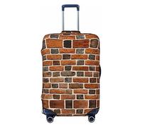 BAFAFA rosso muro di mattoni texture stampato bagagli copertura bagagli coperture valigia protezione bagagli viaggio elastico anti graffio antipolvere coperture, Nero , M