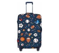 BAFAFA Sport Baseball Gioco Stampato Bagagli Copertura Bagagli Copertura Bagagli Valigia Protector Bagagli Da Viaggio Elastico Anti Graffio Antipolvere Coperture, Nero , XL
