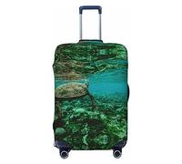 BAFAFA Tartaruga marina Stampato Deposito Copertura Bagagli Copertura Bagagli Valigie Protector Bagagli Da Viaggio Elastico Anti Graffio Antipolvere, Nero , S