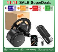 Bafang 250W 350W 500W Kit motore 36V Mid Drive Kit di conversione bici elettrica BBS01B BBS02B Motore EBike 13Ah 24Ah Batteria per bicicletta