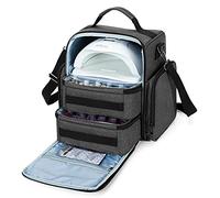BAFASO Borsa Organizer per Smalti per 48 Flaconi (15 ml-0,5 fl.oz) e Lampada Unghie UV, Valigetta Porta Smalti, Borsa da Viaggio per Smalti per Unghie (Solo Borsa), Nero
