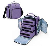 BAFASO Borsa Organizer per Smalti per 72 Flaconi (15 ml - 0,5 fl.oz), Valigetta Porta Smalti per Unghie con 3 sacchetti rimovibili, Borsa da Viaggio per Smalti per Unghie (Solo Borsa), Viola