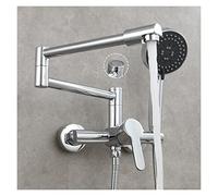 BAFEIYA Forgabile Rubinetto da Cucina in Ottone Blass Kitchen Kitchen Lavello Miscelatore Mish Hot & Cold Montato con Pistola a spruzzo Miscelatore for lavello Rotante(Style 1 Chrome)