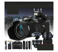BAFEIYA Registratore per videocamera Vlogging con videocamera Fotocamera digitale da 33 MP Obiettivo grandangolare 0,5X Teleobiettivo 24X + Fotocamera digitale a luce LED(D7200 1 battery)