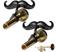 Baffi a clip per trombone - Set di 2 baffi per trombette e graffette - si adattano a tutte le punte a stelo - Accessorio perfetto per i giovani musicisti