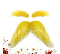 Baffi Arancioni,Auto-adesivi Divertenti Gialli per Foto | Costume di Natale Divertente - Per Feste Vacanza Eventi Autunno Falò Cosplay Personaggi Festa Trucco Festival Palco