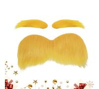 Baffi Arancioni Forniture Per Feste Divertenti Autoadesive Gialle | Costume Con Baffi Di Natale Per Feste Vacanza Eventi Autunno Falò Cosplay Personaggi Festa Trucco Festival Palco