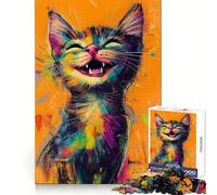 Baffi di gatto beati 1000 pezzi Puzzle per adolescenti Chiarezza mentale Piacere rilassante Incastro perfetto Sorpresa festiva (38x26cm)