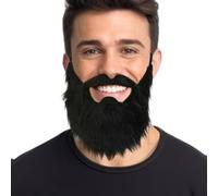 Baffi finti Accessorio di Halloween - Setole sintetiche per il viso, Barba Nera Fantasy, Decorazione per feste di Halloween | Posticticcio Finte Baffi Divertenti, Accessorio per Barba di Costume Rea