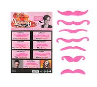 Baffi Finti Adesivi, Baffi Autoadesivi, 7 Pezzi Baffi Finti, Barbe Finte Barba da Festa per Baffi Finti Sopracciglia Novità Costume Cosplay Barba per Compleanno Festa di Halloween (Rosa)