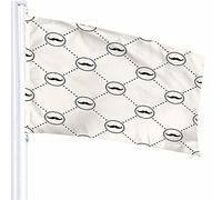 Baffi Flag Decor 3x5 Ft Luxury Cute Regular Repeat Funky Circle Father Polka Modern Luxury Poliestere Motivo stampato Decorazioni per esterni per case e giardini