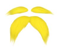 Baffi Giallo | Accessori Cosplay Fake Halloween | Baffi, Barba E Capelli Divertenti per Costumi,per Adulti Cosplayers Festa Carnevale Festival Natale Teatro Sessione Di