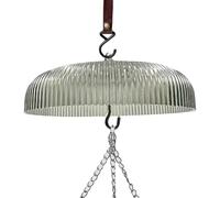 Baffle - Bird Feeder | Squirrel-Proof Dome Shield protective cover for pole, birdhouse feeding station, tree window, garden, 1-Pack, Black, Anti-Rust Metal, Wide Diameter