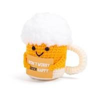 Bafiwu Get Well Soon Regali per uomini e donne, Supporto emotivo all'uncinetto Bambole con rallegrare le parole, carino divertente positivo uncinetto motivazionale regali da scrivania Get Well Soon