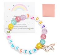 Bafiwu Grande sorella regalo, sarò grande sorella braccialetto regali nascita, braccialetto sorella grande sorella regalo regalo per fratelli per nascita