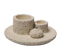 Bafnsiji 4 in 1 Porta bruciatore di incenso, bruciatore di incenso, Porta Salvia, Vassoio Portatore di incenso Multifunzionale, Porta Bastoncini di incenso con Vassoio raccoglicenere, Porta incenso