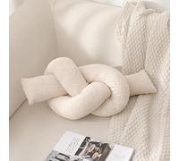 Bafnsiji Cuscino a Nodi di ciniglia Annodato a Mano con Imbottitura - Cuscino Decorativo Moderno, Trama Morbida Intrecciata, Include Cuscino Interno e Chiusura Lampo Nascosta,B