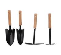 Bafnsiji Set di attrezzi da giardino, set di 4 attrezzi manuali per piante da giardinaggio, set di attrezzi da giardinaggio, forchetta da giardino in metallo, pala, pala, vanga, set di strumenti per