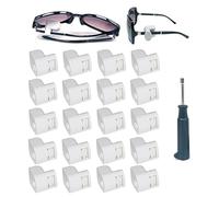 Bafnsiji Set di Lucchetti Antifurto per Occhiali da Vendita al Dettaglio - 20 Pezzi di Etichette di Sicurezza per Occhiali, 1 Smagnetizzatore Magnetico, Etichette Dure Dual AM/RF per Occhiali