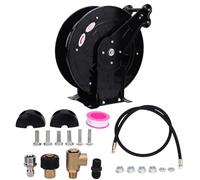BAFOVY 10m Pressure Retrattile Pressure Flessier Reel 32,81ft Pesante Acciaio Al Carbonio Auto Rewind Con Serratura a Cricchetto 8 Gear per Auto Giardinaggio Officina