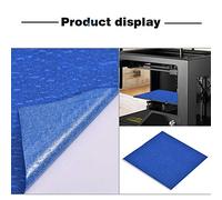 BAFOVY 210 X 200 Mm, Nastro Adesivo Ad Alta Temperatura per Letto Caldo della Stampante 3D, Adesivo Forte, Facile da Strappare con Design di Carta in Crepe Blu, Applicazione Versatile, Ideale per la