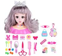 BAFOVY 25 Pezzi per Bambola per Bambola per Bambola per Acconciatura Modella Set di Modelli con Pettine a Specchio per Capelli Ombretti per gli Occhi (Macchina per semi di melone suino (espressione