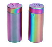 BAFOVY 304 Acciaio Inossidabile Set Saliera 2 Pezzi Dispensatore di Sale in Metallo Shaker in Acciaio Inossidabile con Coperchio a Tenuta Stagna per BBQ Cottura Sala da Pranzo