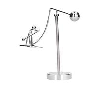 BAFOVY Altalena Giocattolo con Palla Equilibrio, Ornamento da Scrivania in Acciaio Inossidabile Arte del Bilanciamento della Fisica, Giocattolo Educativo di Decompressione da 14 Cm per Studenti Home