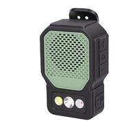 BAFOVY Altoparlante Indossabile, Altoparlante Bluetooth con Torcia LED, Potenza 5 W con Effetti Spot e Proiettore per attività all'aperto (GREEN)