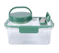 BAFOVY Barattolo per Insalata Contenitore per Insalata Portatile Ciotola con Corpo in Plastica e Forchetta in Metallo 20 X 15 X 14 Cm Bocca Larga Tazza per Salsa a 4 Sezioni Design a Tenuta Stagna per