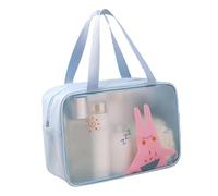 BAFOVY Borsa per Cosmetici Borsa Trasparente per Trucchi in PVC PU 11,8 X 4,3 X 8,1 Pollici Doppio Manico Impermeabile Modello Cartone Animato per Viaggi Nuoto Articoli da Toilette Donne e Ragazze