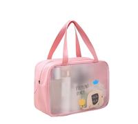BAFOVY Borsa per Cosmetici Borsa Trasparente per Trucchi in PVC PU 11,8 X 4,3 X 8,1 Pollici Doppio Manico Impermeabile Modello Cartone Animato per Viaggi Nuoto Articoli da Toilette Donne e Ragazze