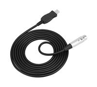 BAFOVY Cavo di Collegamento per Microfono USB Maschio a XLR Femmina con Convertitore A/D Integrato e Indicatore LED per Registrazione e Giochi
