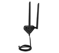 BAFOVY Cavo Prolunga Antenna RPSMA Maschio-femmina con Antenna da 8 DB per Segnale WiFi più Forte e Latenza di Rete Ridotta (Base prolunga + antenna 8DB)
