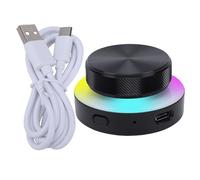 BAFOVY Controller con Manopola Personalizzabile, Bluetooth 5.0 2.4G USB C Controllo Volume Multimediale Cablato con Luce RGB, per HarmonyOS IOS PC Laptop Tablet