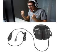 BAFOVY Cuffie da Gioco da 50 Mm Cuffie da Gioco con Surround 7.1 Spaziale a 360° per Giochi RPG Switch per PC Forcella in Acciaio Regolabile e Cuscinetti Auricolari con