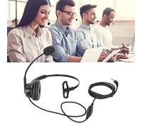 BAFOVY Cuffie Over-Ear da 2,5 mm con Microfono, Cuffia Professionale Regolabile con Cancellazione del Rumore per Call Center, Telefoni DECT Cordless Fissi e Telecomunicazioni